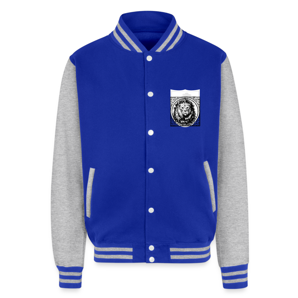 Jacob Russell Letterman Jacket - royal/heather grey