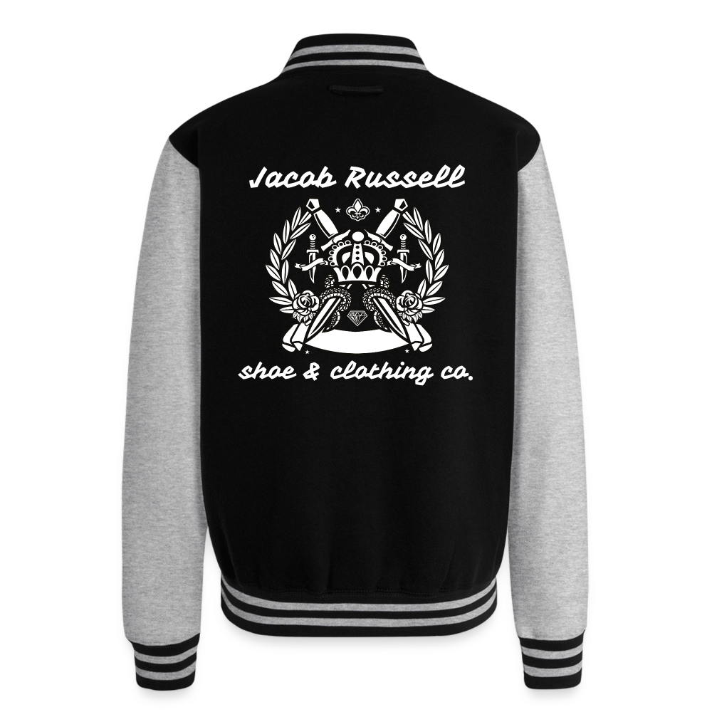 Jacob Russell Letterman Jacket - black/heather grey