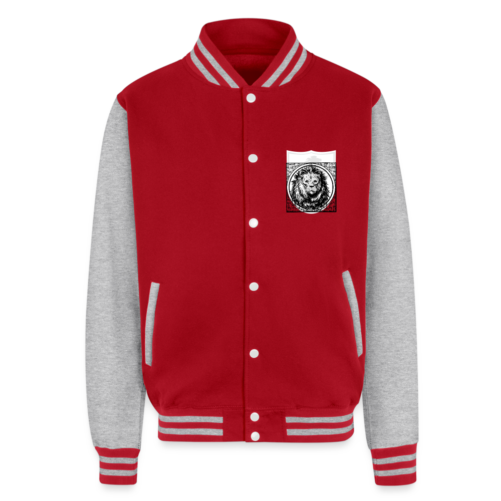 Jacob Russell Letterman Jacket - red/heather grey