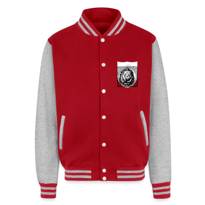 Jacob Russell Letterman Jacket - red/heather grey