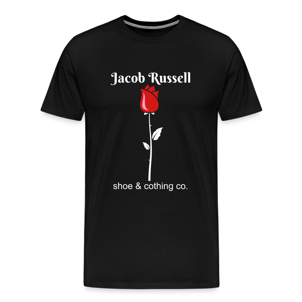 Jacob Russell Rose Stem Mens T-shirt. - black