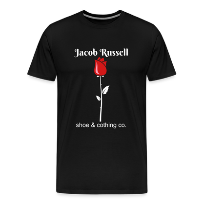 Jacob Russell Rose Stem Mens T-shirt. - black