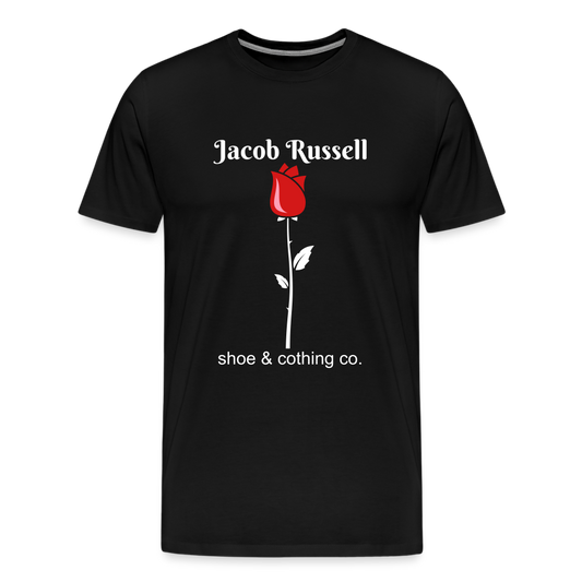 Jacob Russell Rose Stem Mens T-shirt. - black