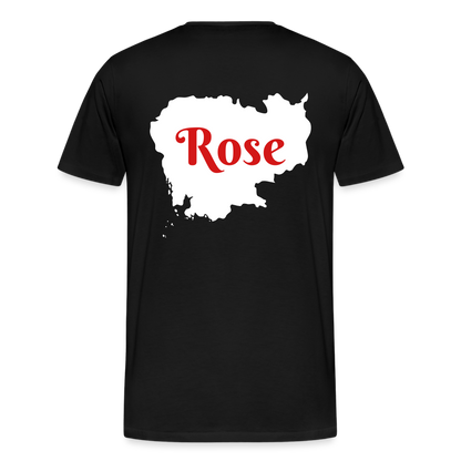 Jacob Russell Rose Stem Mens T-shirt. - black